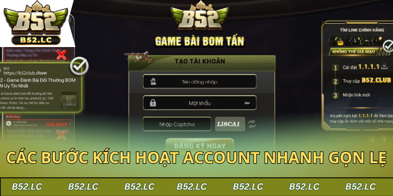 Các bước kích hoạt account nhanh gọn lẹ