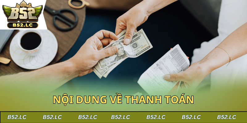 Nội dung về thanh toán